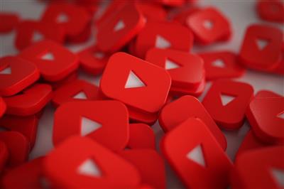 YouTube play buttons scattered around